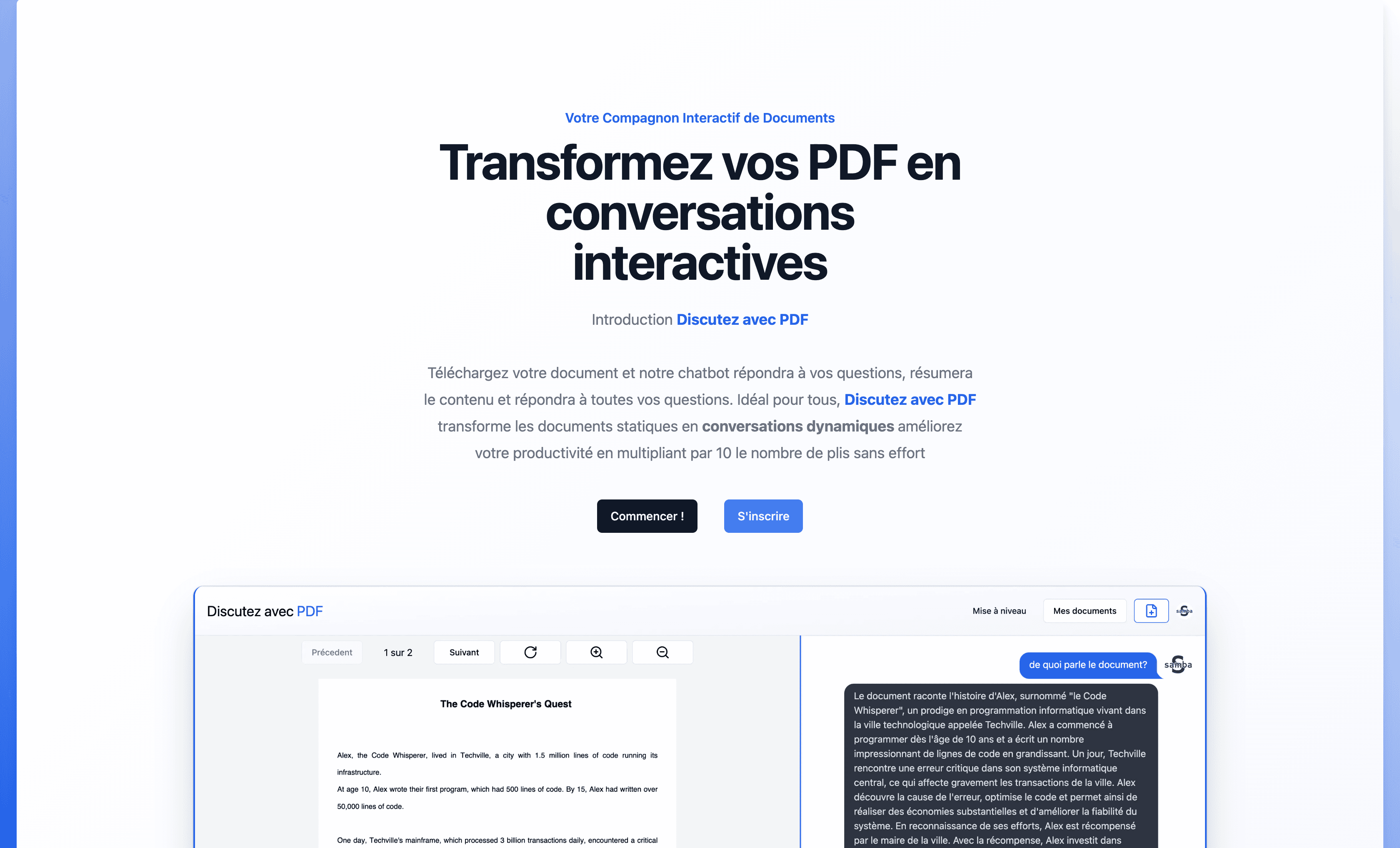 DiscuteAvecPDF — IA sur vos documents